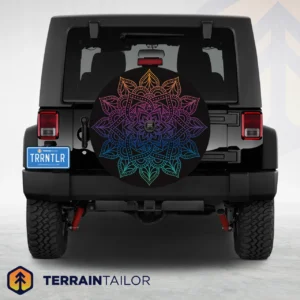 Mandala Gradient Bloom – Spare Tire Cover
