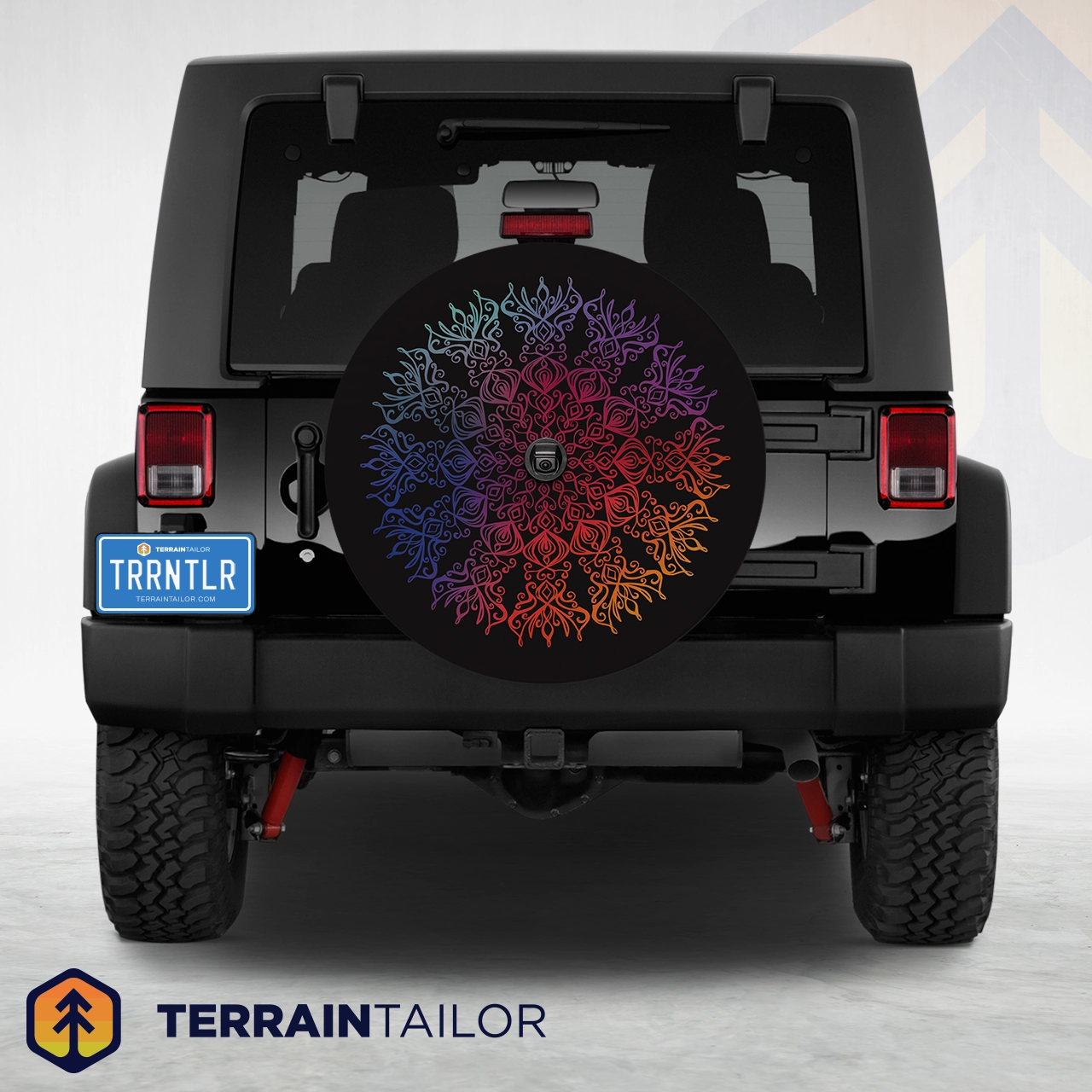 Gradient Mandala Spare Tire Cover
