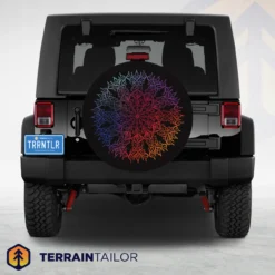 Gradient Mandala Spare Tire Cover
