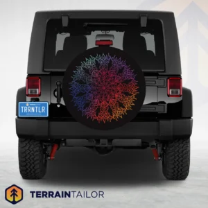 Radiant Mandala Spectrum – Spare Tire Cover