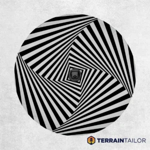 Abstract Optical Illusion Spare Tire Cover