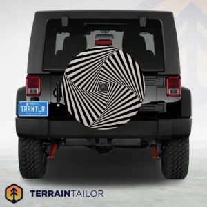 Abstract Optical Illusion Spare Tire Cover
