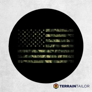 American Flag Camo Spare Tire Cover