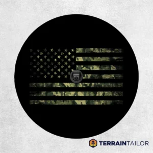 American Flag Camo Spare Tire Cover