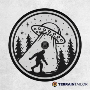 Bigfoot UFO Encounter Spare Tire Cover