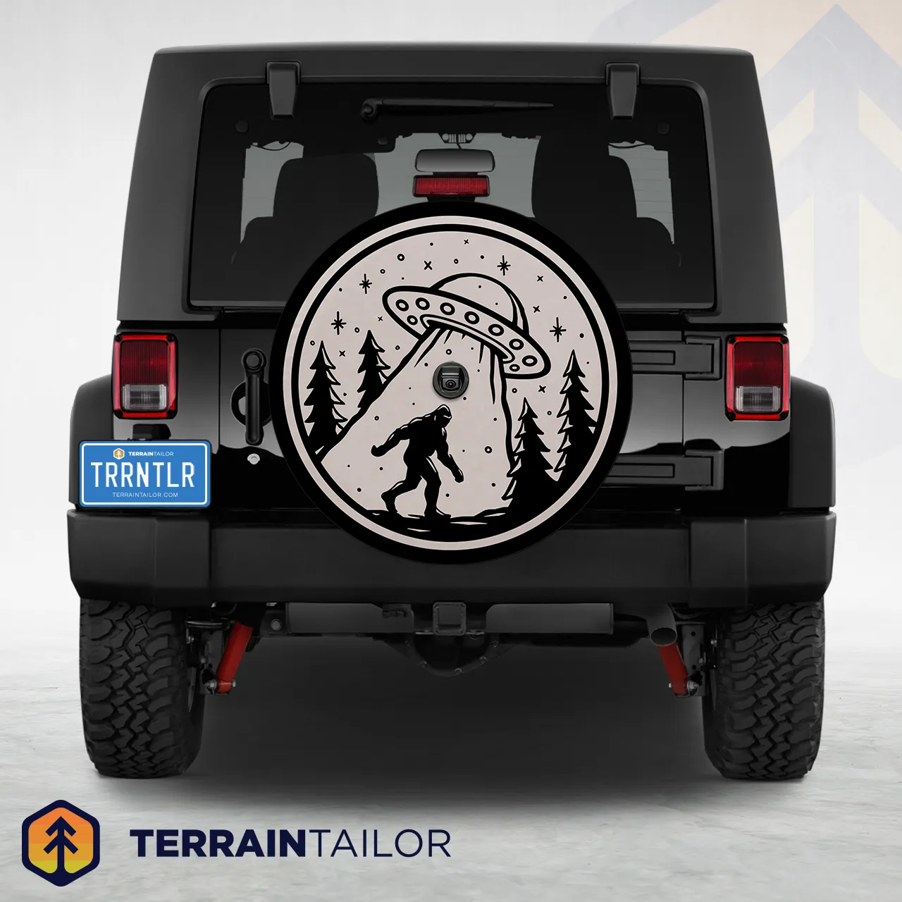 Bigfoot UFO Encounter Spare Tire Cover