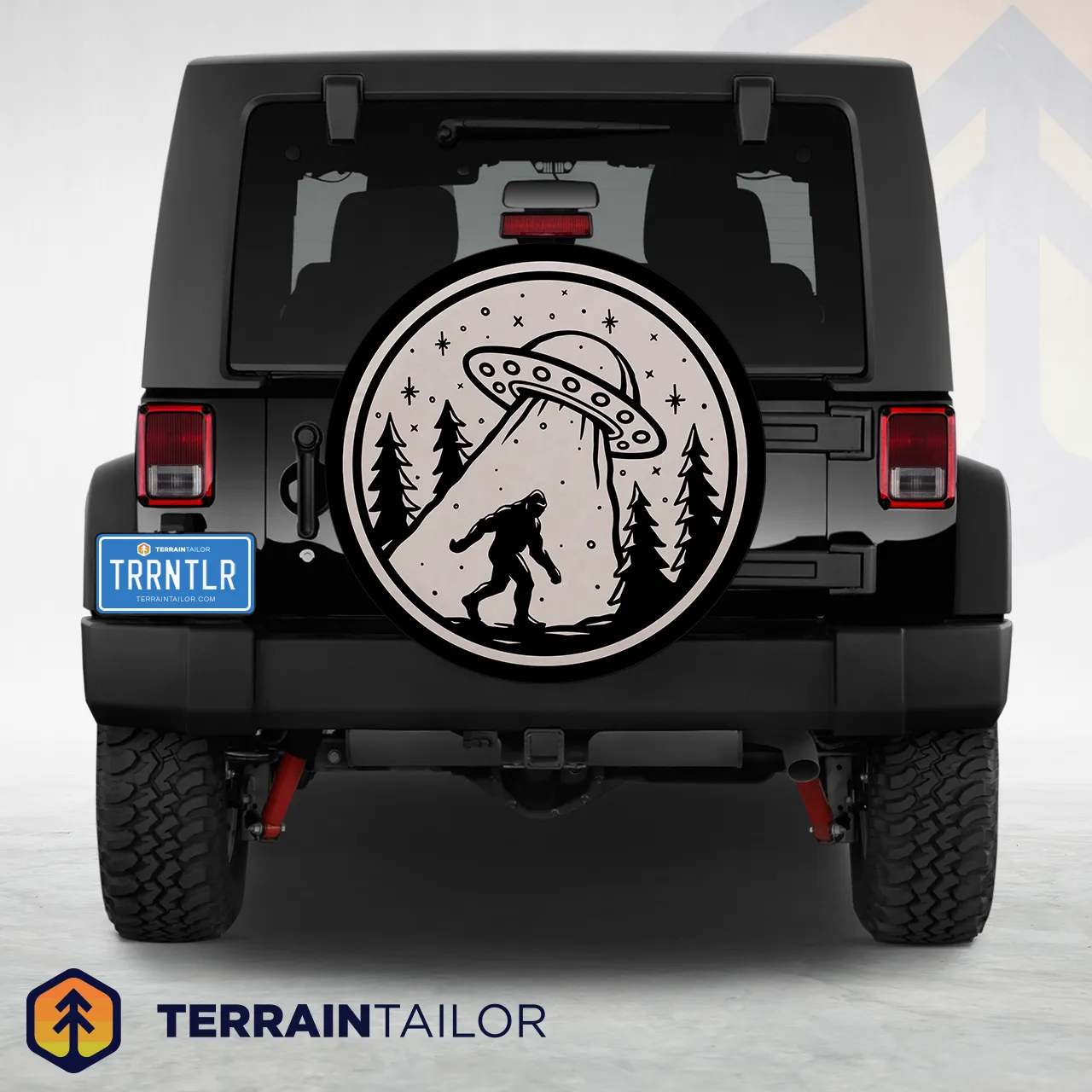 Bigfoot UFO Encounter Spare Tire Cover
