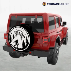 Bigfoot UFO Encounter Spare Tire Cover