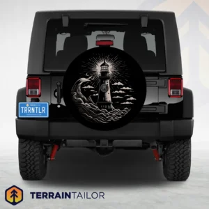 Beacon in the Storm Lighthouse Tire Cover