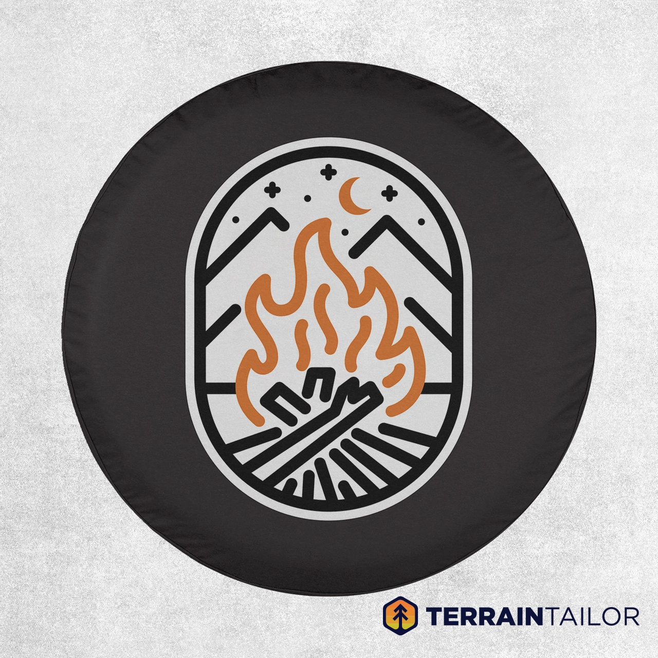 Campfire Badge - Modern Icon Spare Tire Cover