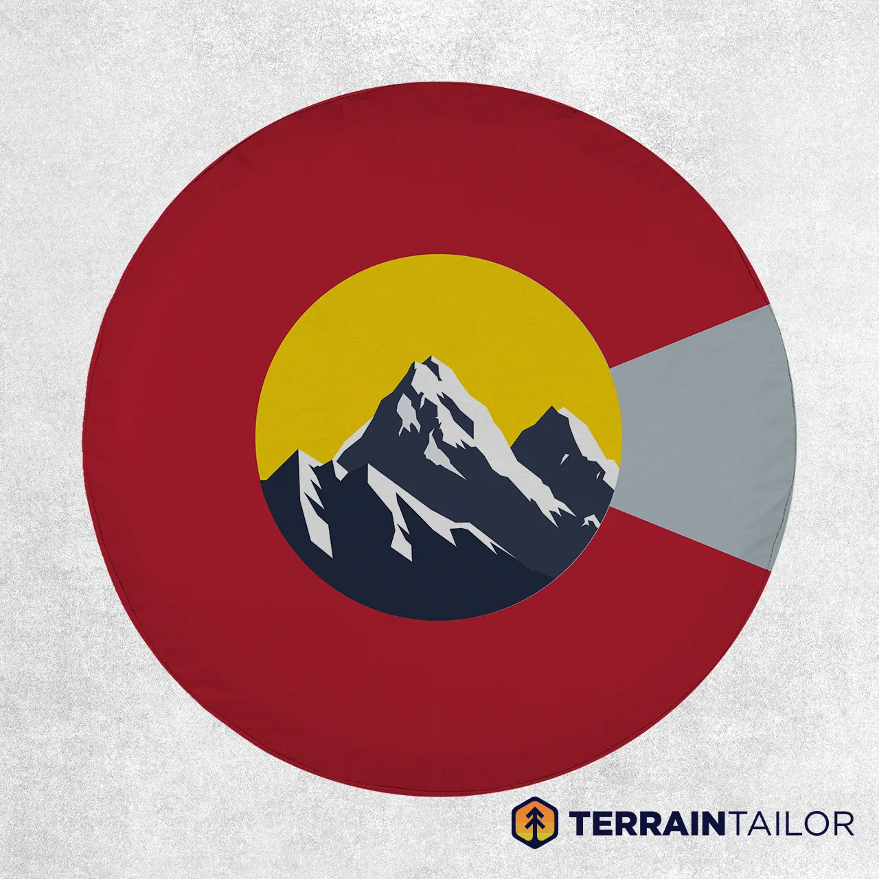 Colorado Flag Rocky Mountain Backdrop Spare Tire Cover