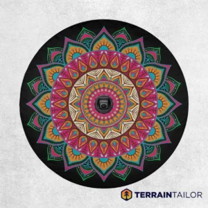 Colorful Mandala Tire Cover