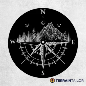Compass Mountain Night Spare Tire Cover
