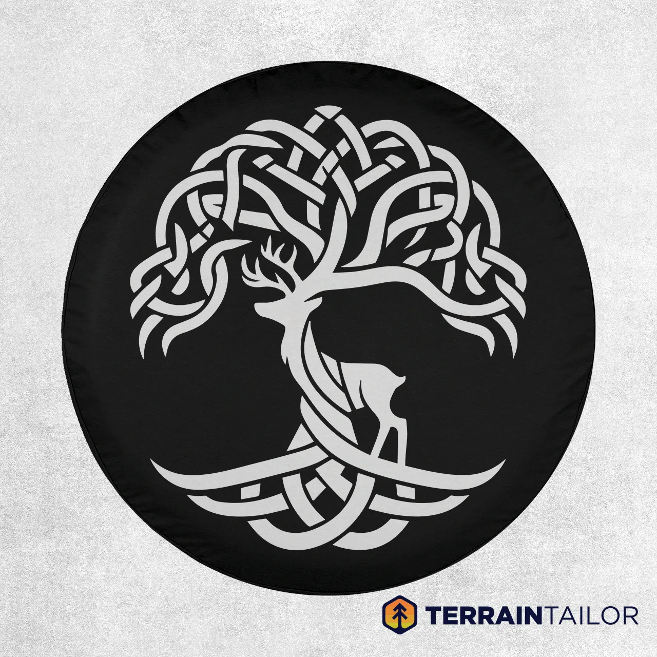Celtic Deer Tree Spare Tire Cover