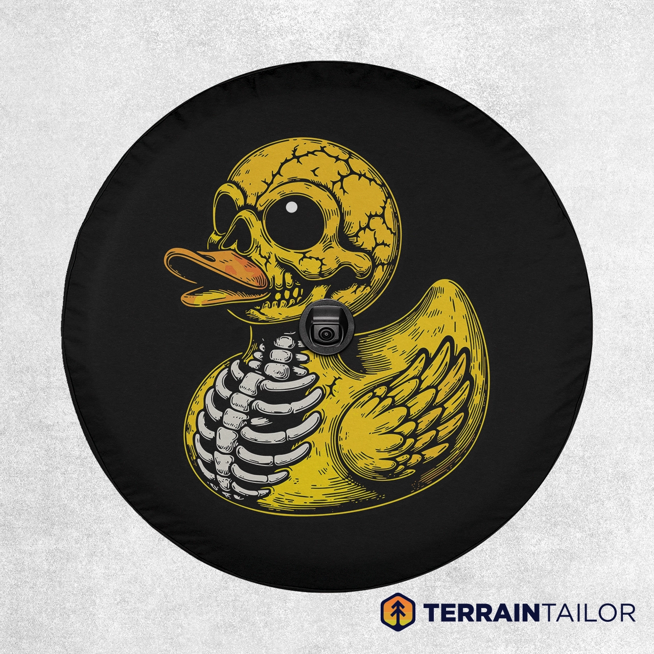 Rubber Duck Skeleton Spare Tire Cover