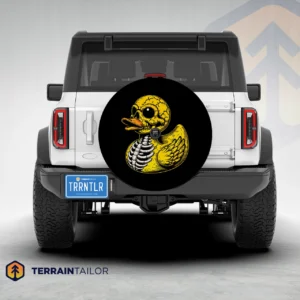 Rubber Duck Skeleton Spare Tire Cover