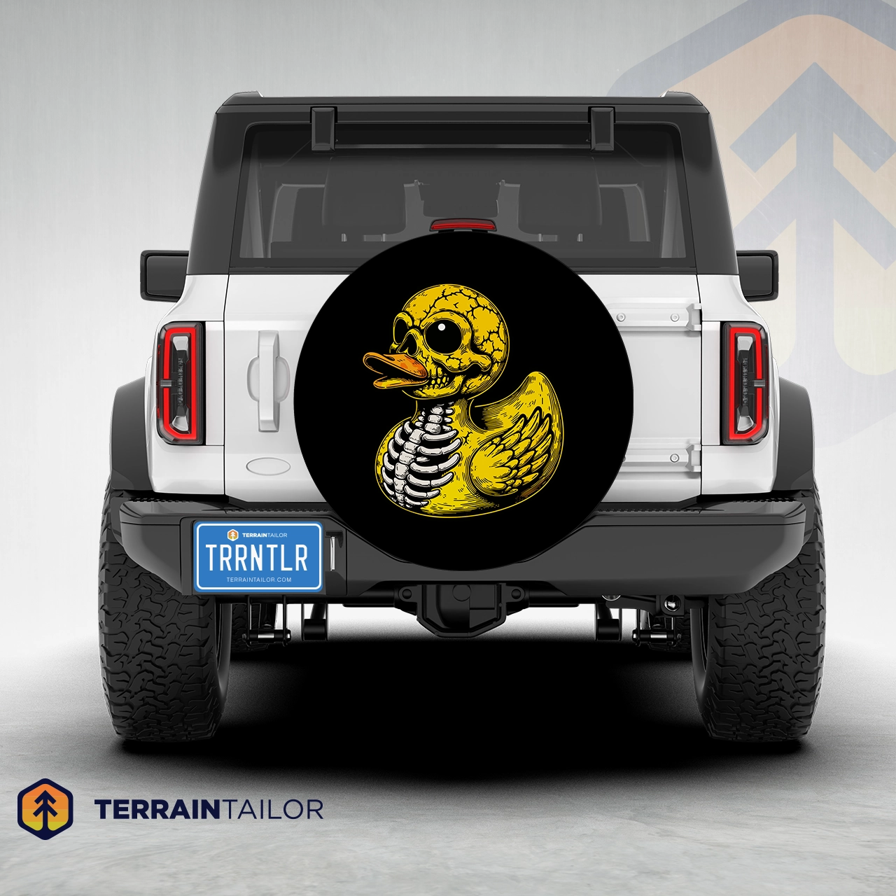 Rubber Duck Skeleton Spare Tire Cover