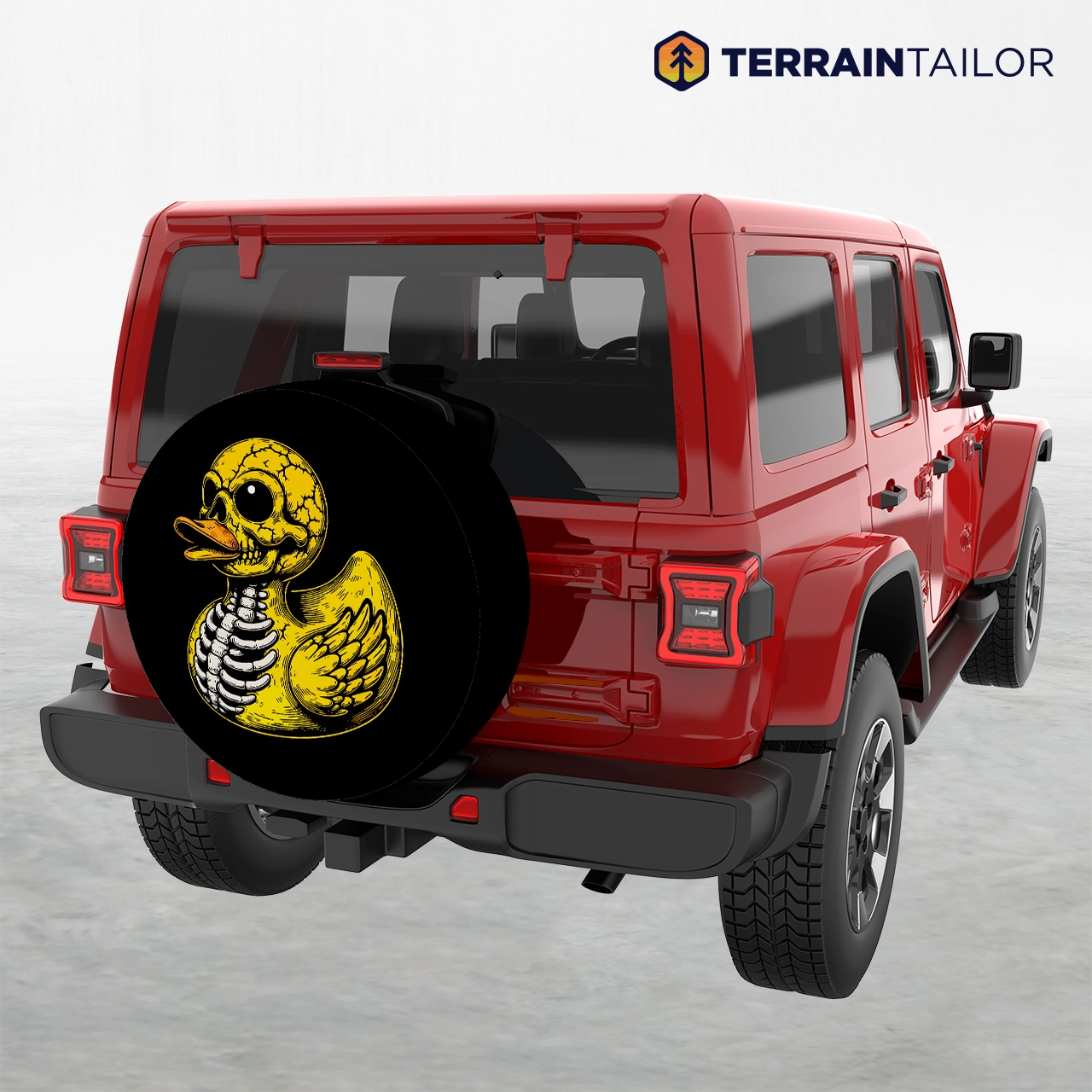 Rubber Duck Skeleton Spare Tire Cover
