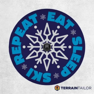 Eat Sleep Ski Repeat Spare Tire Cover