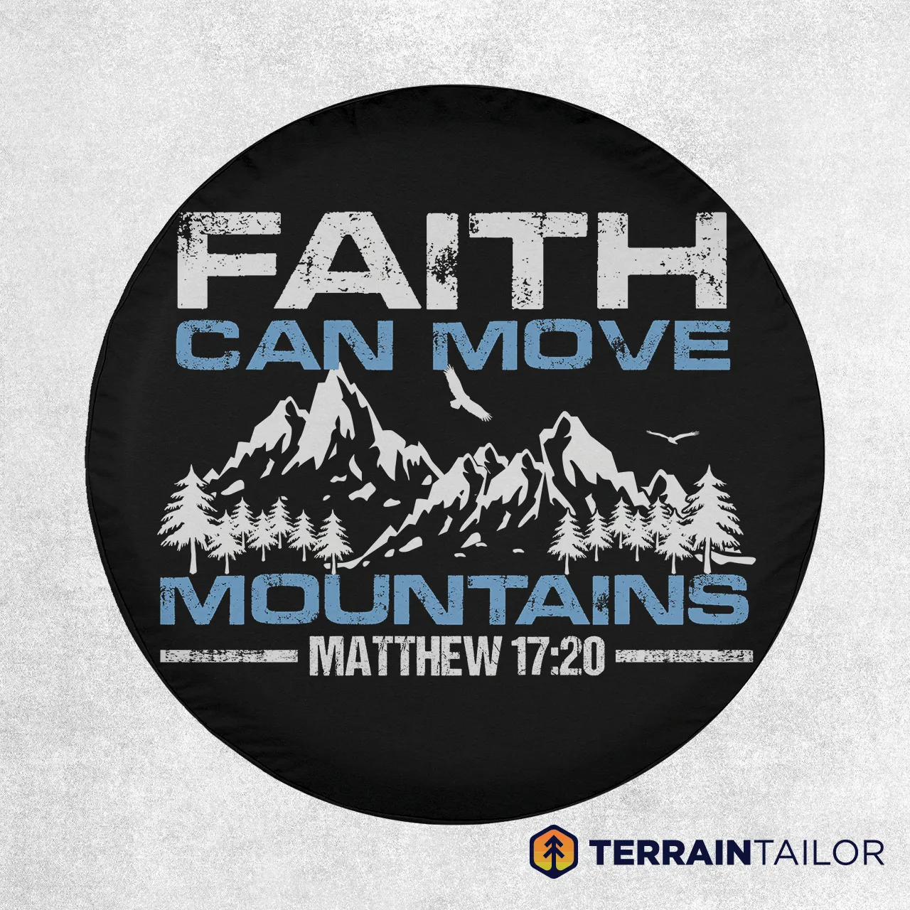 Faith Can Move Mountains Spare Tire Cover