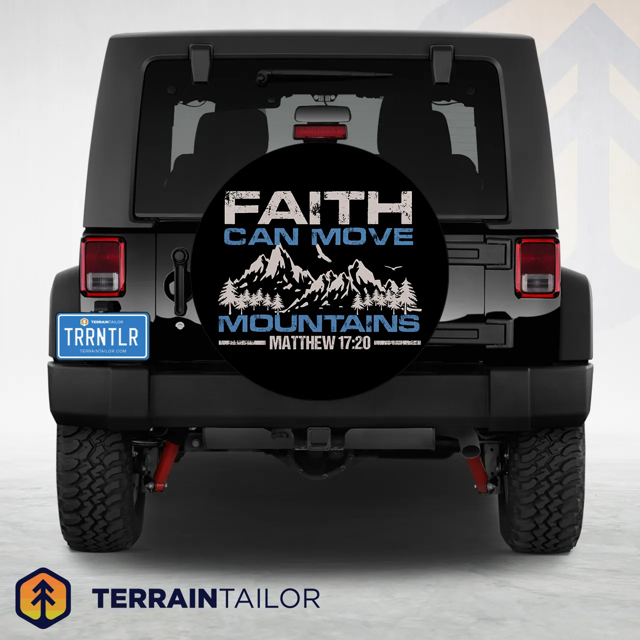 Faith Can Move Mountains Spare Tire Cover