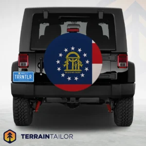 Georgia State Flag Spare Tire Cover