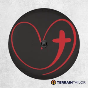 Heart & Cross - Faith Spare Tire Cover