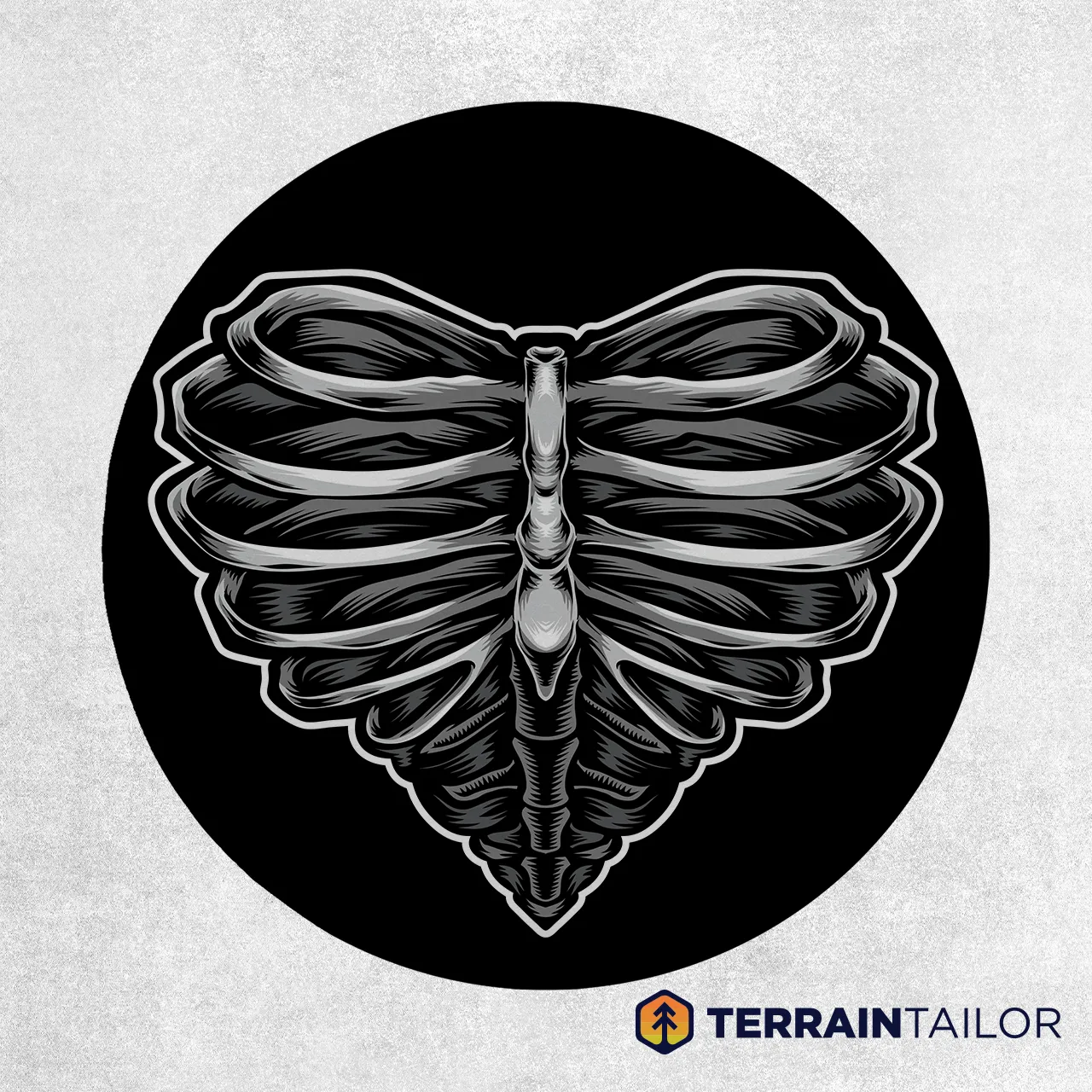 Heart Skeleton Ribcage Spare Tire Cover