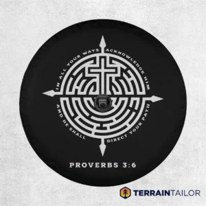 In All Your Ways Acknowledge Him - Proverbs 3:6 Spare Tire Cover
