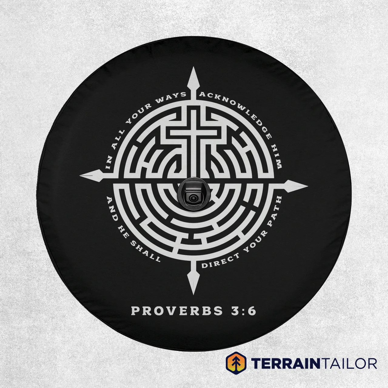 In All Your Ways Acknowledge Him - Proverbs 3:6 Spare Tire Cover