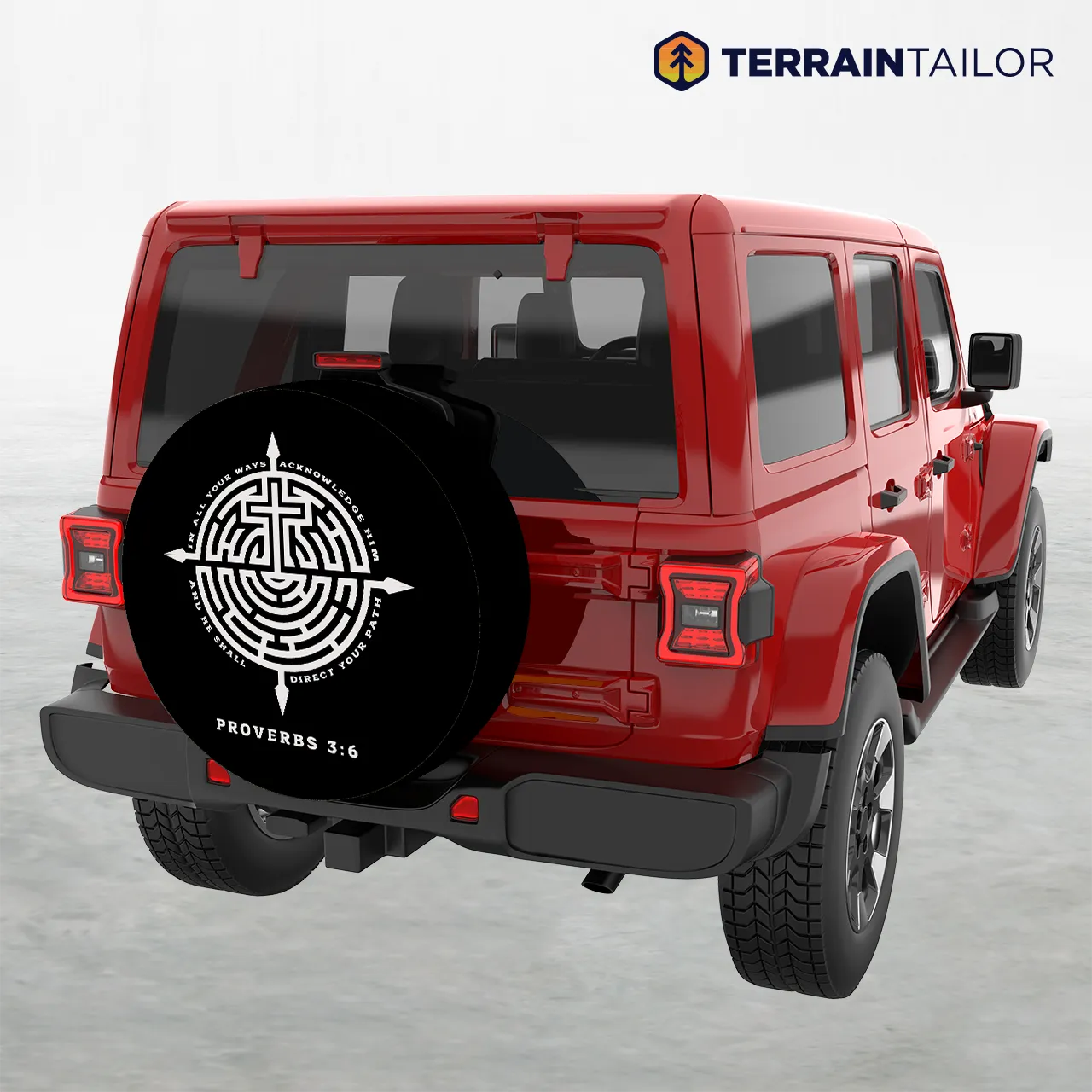 In All Your Ways Acknowledge Him - Proverbs 3:6 Spare Tire Cover