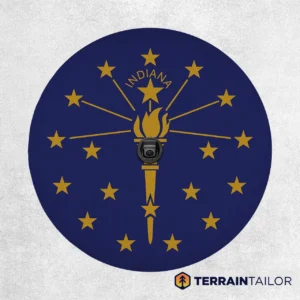 Indiana State Flag Spare Tire Cover