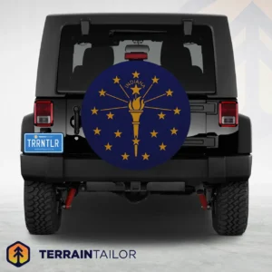 Indiana State Flag Spare Tire Cover