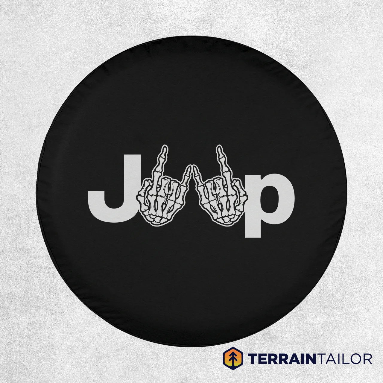 Jeep Skeleton Hands Spare Tire Cover