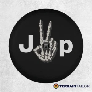 Jeep Skeleton Hand Wave Spare Tire Cover