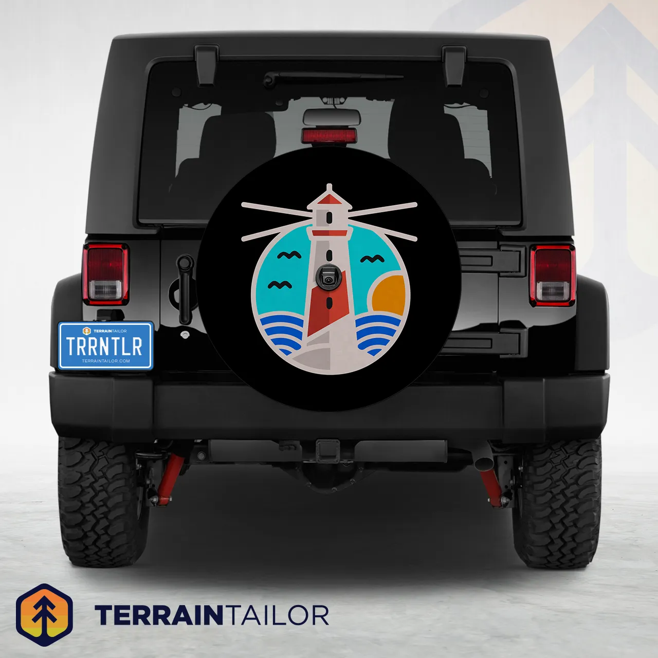 Coastal Lighthouse Spare Tire Cover
