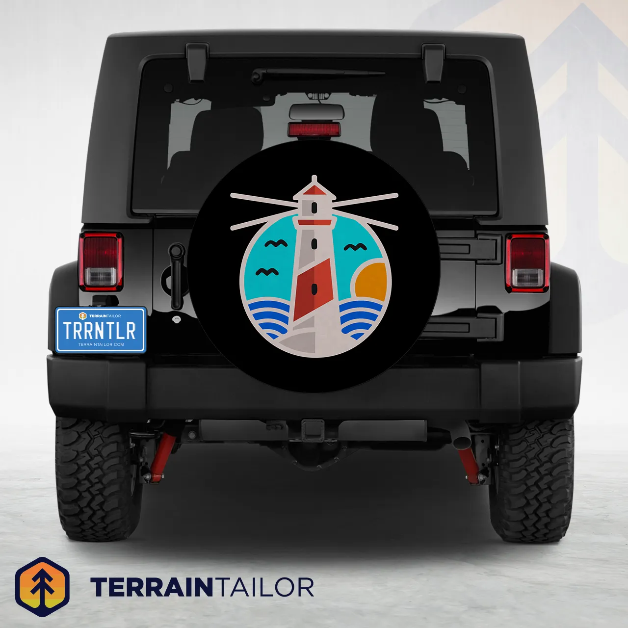 Coastal Lighthouse Spare Tire Cover