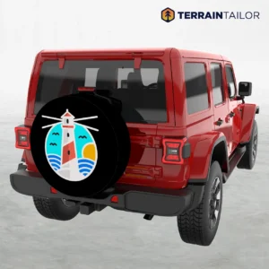 Coastal Lighthouse Spare Tire Cover