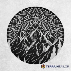 Mandala Mountain Spare Tire Cover