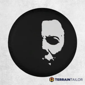 Horror Mask Minimalist Spare Tire Cover