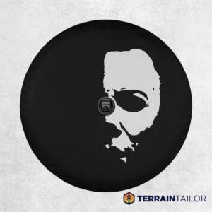 Horror Mask Minimalist Spare Tire Cover