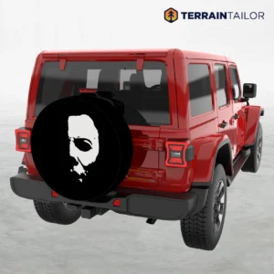 Horror Mask Minimalist Spare Tire Cover