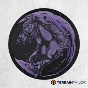 Midnight Horse Tire Cover