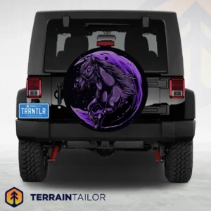 Midnight Horse Tire Cover