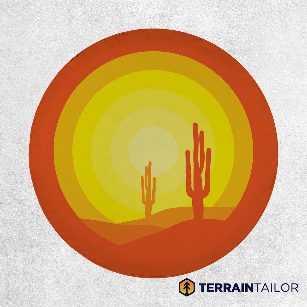 Modern Desert Landscape Spare Tire Cover
