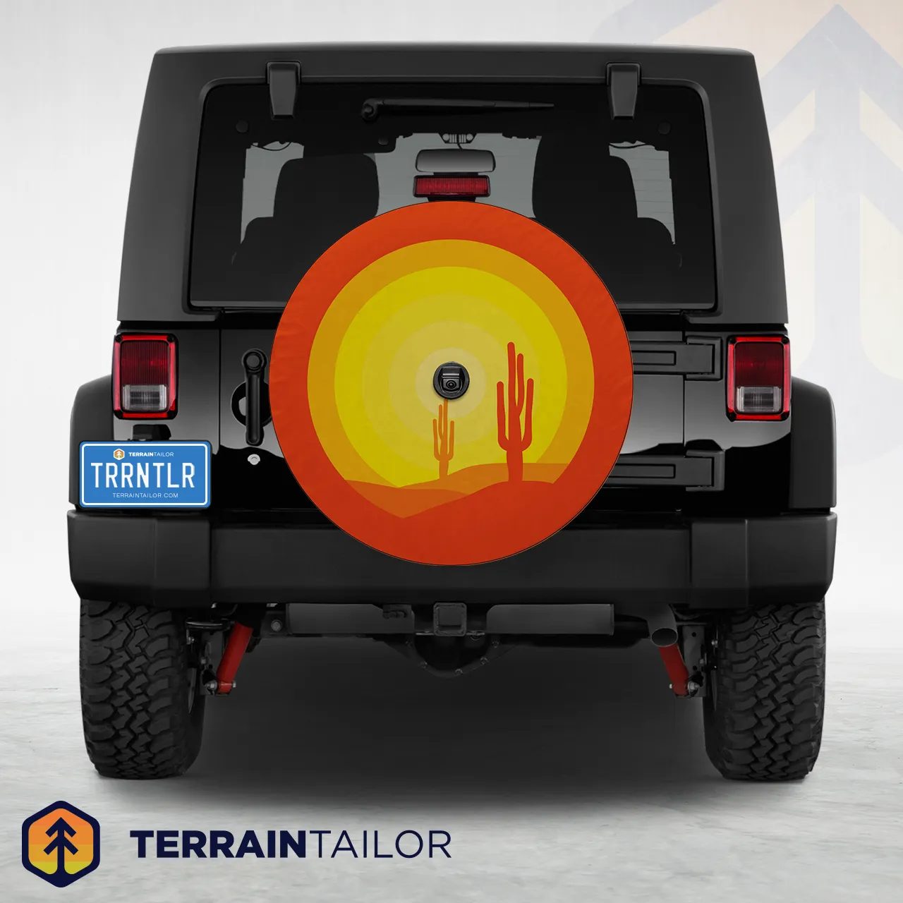 Modern Desert Landscape Spare Tire Cover
