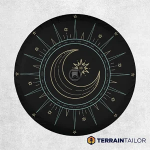 Moon & Stars Monoline Spare Tire Cover