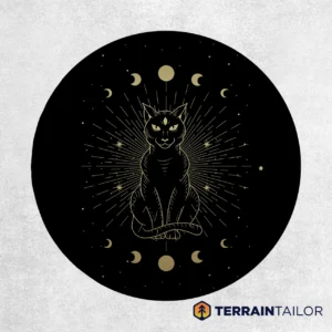 Moon Phase Black Cat Spare Tire Cover