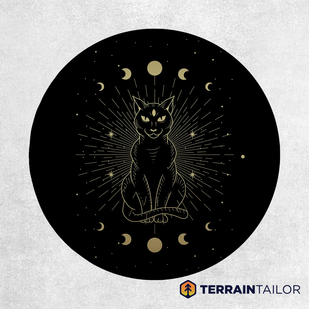 Moon Phase Black Cat Spare Tire Cover