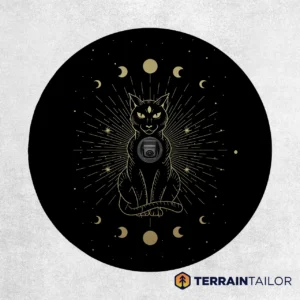 Moon Phase Black Cat Spare Tire Cover